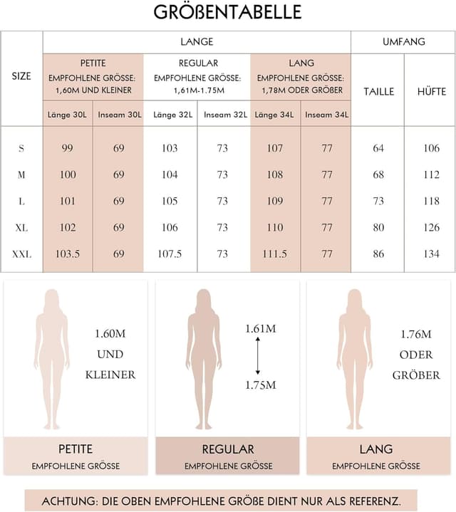 Detalle 2 de HMIYA Weite Damen-Bügelfreie Palazzo-Hose mit hoher Taille, leichtem Stoff & Taschen