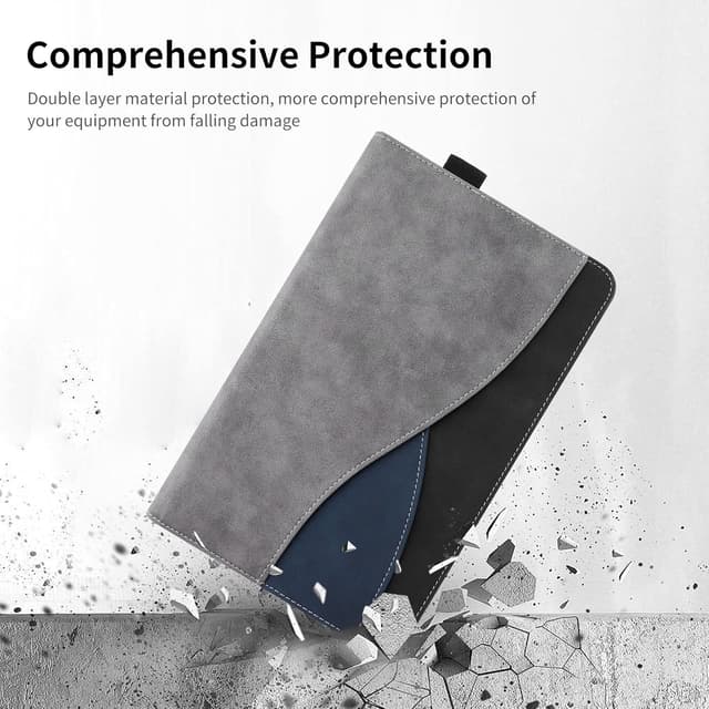 Thumbnail 6 de AsWant Hülle für Samsung Galaxy Tab A11 8,7" (2025) / Galaxy Tab A9 8,7" (2023) mit Standfunktion, Tricolor und Kartenfächern (Gray)