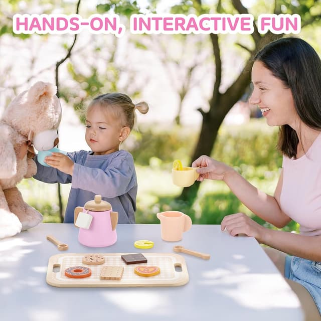 Thumbnail 5 de GAGAKU Montessori wooden tea set for 3-year-olds 🍵