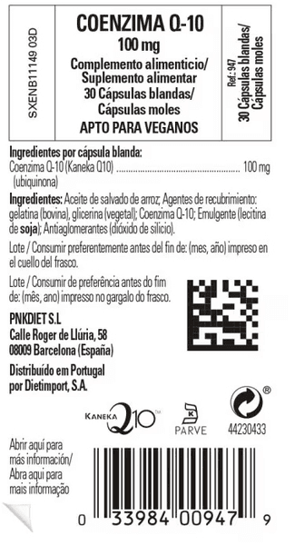 Thumbnail 1 de Solgar Coenzima Q-10 100 mg 30 perlas suplementación