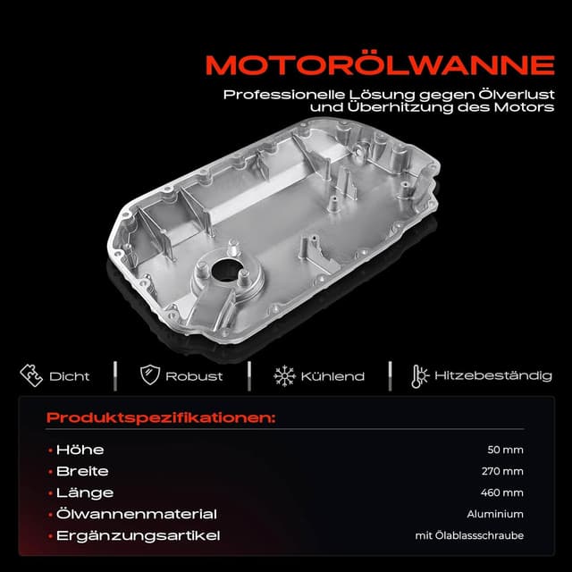 Detalle 2 de Frankberg Ölwanne für diverse Audi/ VW-Modelle (u. a. Passat, A4, Superb) – passend für 1.9/2.0 Diesel 1997–2008