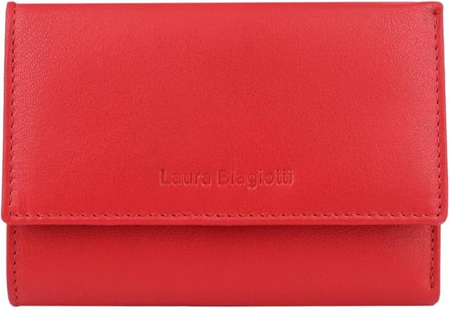 Detalle de Portafoglio donna Laura Biagiotti in vera pelle con interno multicolore e scatola regalo