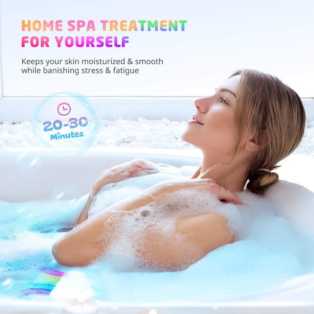 Thumbnail 4 de Rainbow Bath Bombs 4-pack organic kids bath bombs