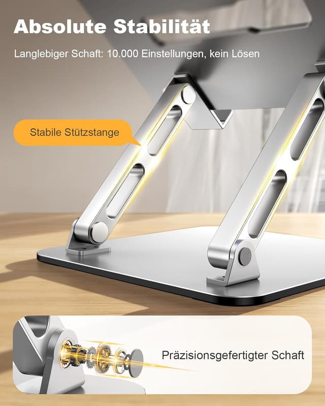 Detalle de Babacom Laptop Ständer höhenverstellbar 4,8–25,9 cm