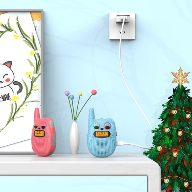 Detalle 2 de QNIGLO Walkie Talkies for Kids (Ages 3-12) — 3 Miles Long Range, 22 Channels, Rechargeable