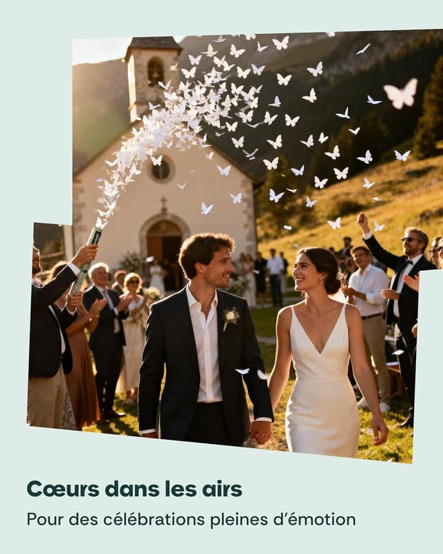 Thumbnail 1 de Partyjoker 5 Canons à Confettis Papillons 5 m