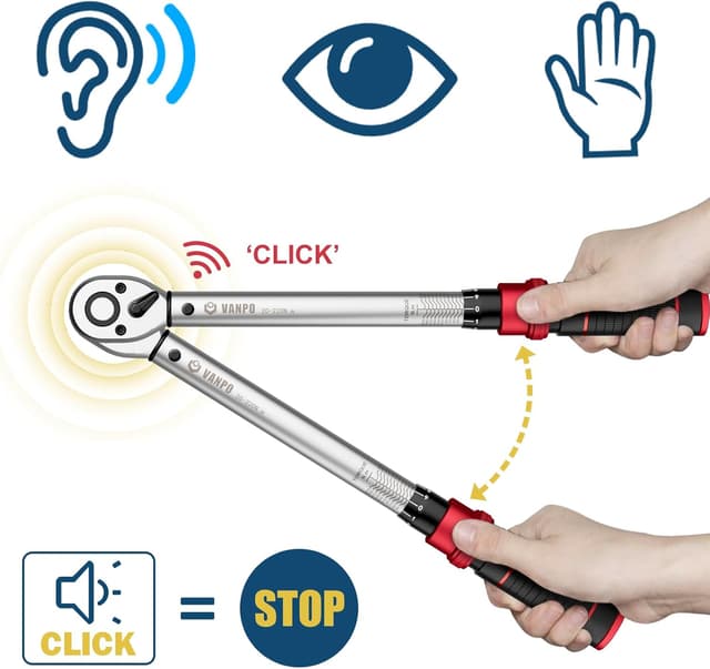 Detalle de VANPO torque wrench 1/2" 20-220Nm