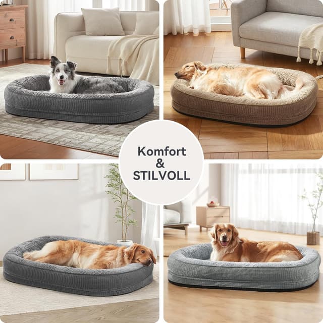 Detalle 2 de Pawk Orthopädisches Hundebett XL Memory Foam für große Hunde