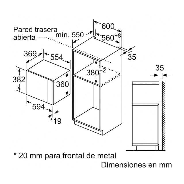 Detalle 2 de Balay 3CG5175 microondas 25 litros grill integrable