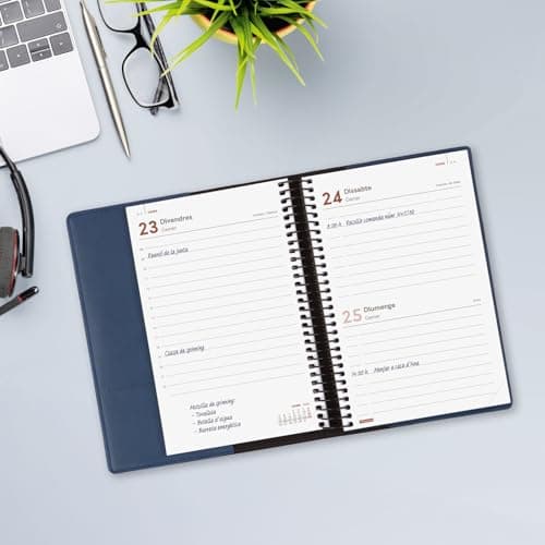 Detalle de Finocam Agenda Espiral DuoBand 2026, 1 día/página 📘