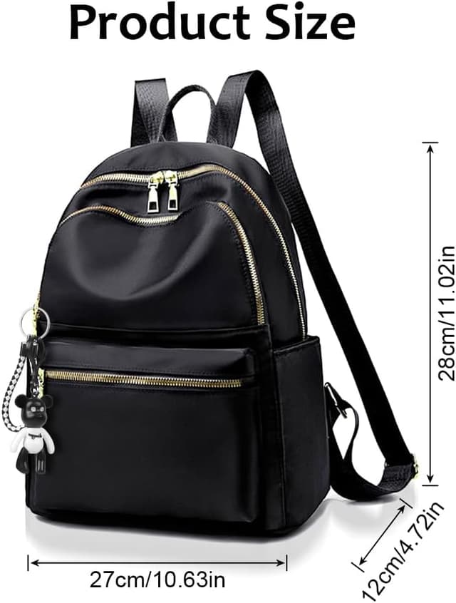 Detalle de Aucuu Damen-Rucksack Klein wasserdicht (27 x 28 x 12 cm) mit Diebstahlschutzfach