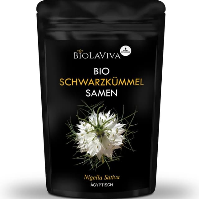 Detalle de Premium BIO Schwarzkümmel Samen (Nigella Sativa) aus Ägypten, 500 g ganz – naturbelassen & rein