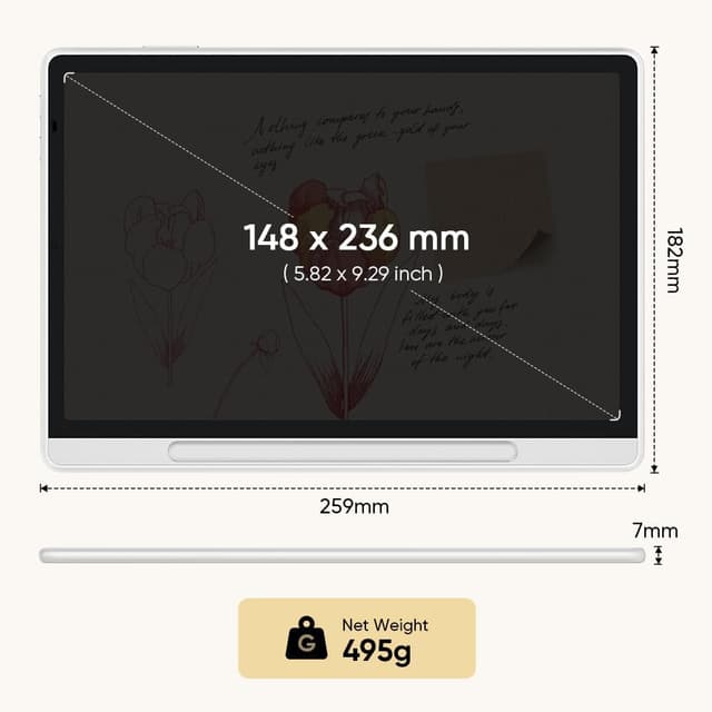 Detalle de XPPen Magic Note Pad 10.9" Paper Tablet with 90Hz display and 16K pressure pen