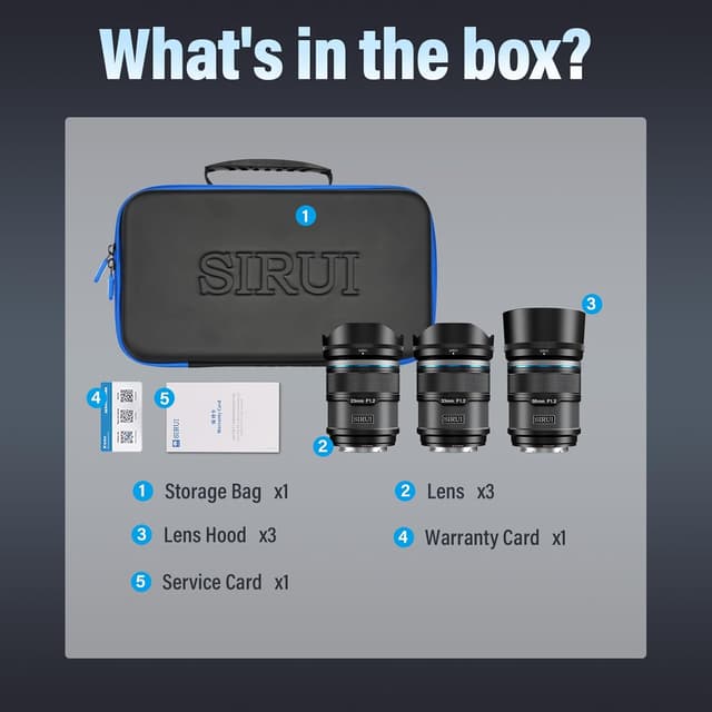 Thumbnail 6 de SIRUI Sniper Set obiettivi AF 23/33/56mm F1.2