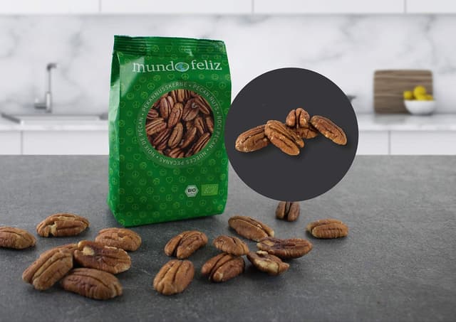 Detalle de Mundo Feliz Pecanas Ecológicas - Pack de 5 x 100 g 🌰