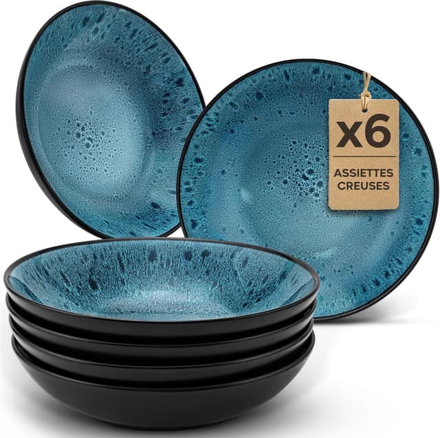 Imagen de Twinzee 6 Assiette Creuses Azur ⚙ en OfertitasTOP