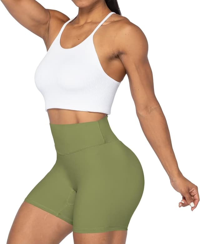 Detalle de Sunzel No Front Seam High Waist Biker Shorts for Women (Squat Proof Yoga & Workout Bike Shorts)