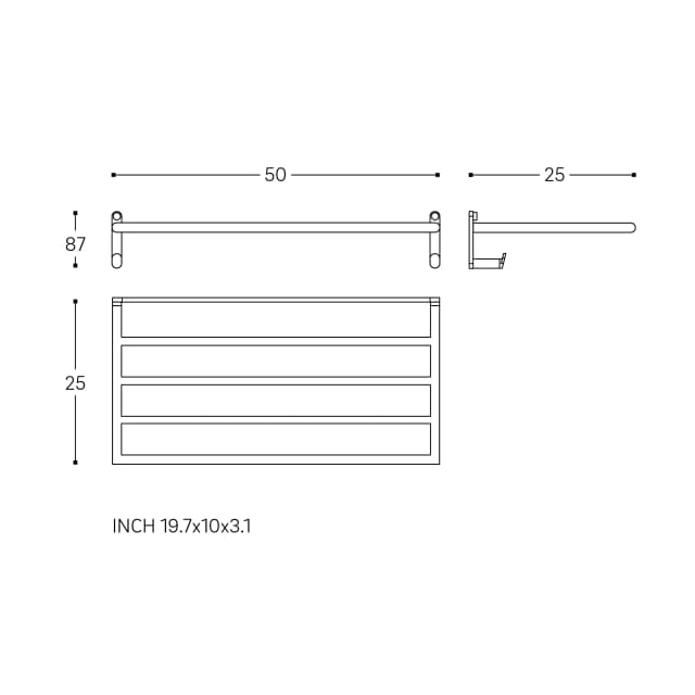 Detalle 2 de Micra Cosmic Cosmic - Toallero estante 4 barras