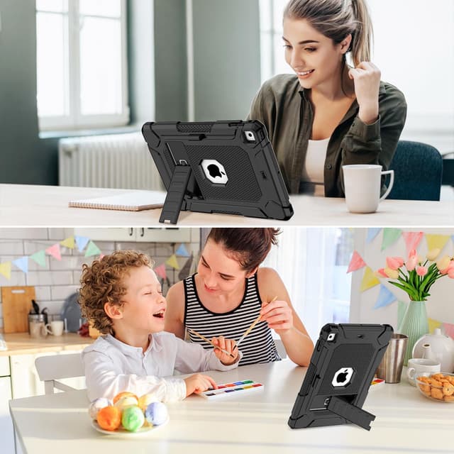 Thumbnail 6 de SINSO Heavy Duty Shockproof Case for iPad 9.7in (6th Gen 2018 / 5th Gen 2017 / Air 2) with Kickstand & Pencil Holder – Black