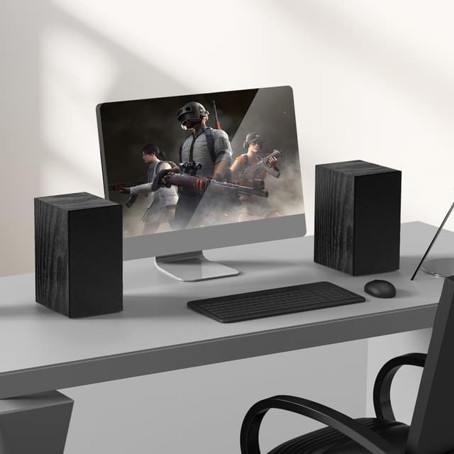 Thumbnail 5 de Elimavi Aktive Regallautsprecher mit 4"-Tieftöner und 3,5 mm AUX