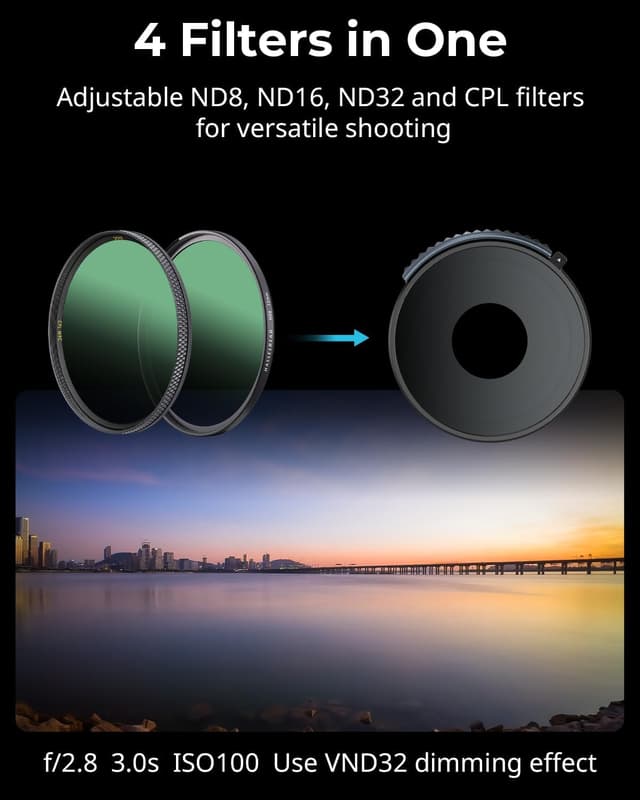 Detalle de SMALLRIG CPL VND 3-5 Filter für GoPro