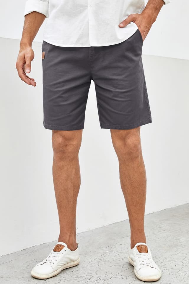 Detalle 2 de JMIERR Men’s Cotton Drawstring Shorts (Cotton–Elastane Twill) for Summer, Beach & Golf