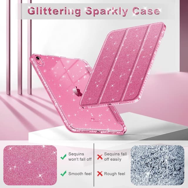 Detalle 2 de FINTIE Glitter Case for iPad 11 Inch with Pencil Holder