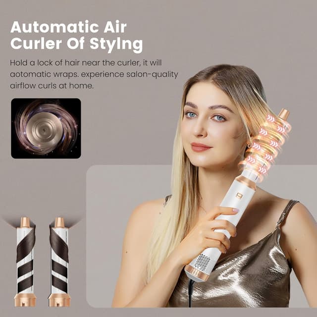 Detalle de 5 in 1 Hair Styler Airbrush Multi Styler (Air Styler + Air Curler + Hair Dryer Brush)