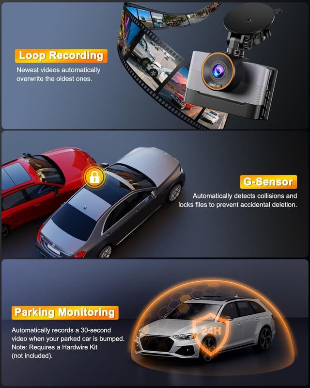 Thumbnail 5 de zhiroad Dashcam 4K con pantalla IPS 3