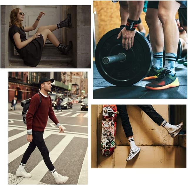 Detalle 2 de Socken Herren Damen Sportsocken 4 Paar Baumwolle