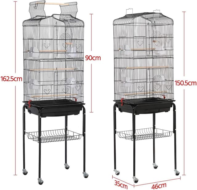 Thumbnail 3 de Yaheetech Large Bird Cage Open Play Top Parrot Cage