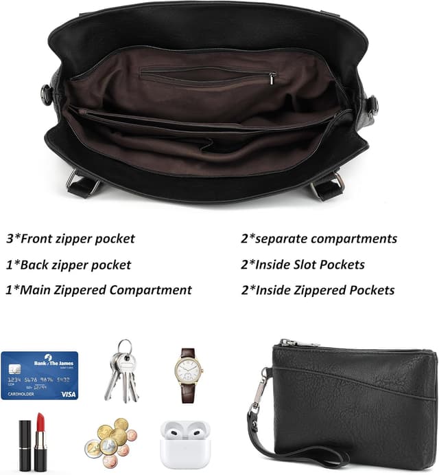 Thumbnail 6 de TANTOMI hobo bags for women (large capacity) with detachable purse set – tote, shoulder & crossbody bag