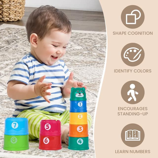 Thumbnail 3 de HAGOT Lot de 9 Tasses empilables pour bébé