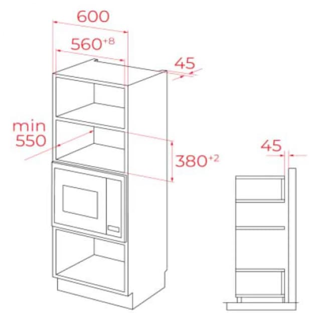 Detalle 2 de Teka MLEG 820 FI microondas 20L 800W