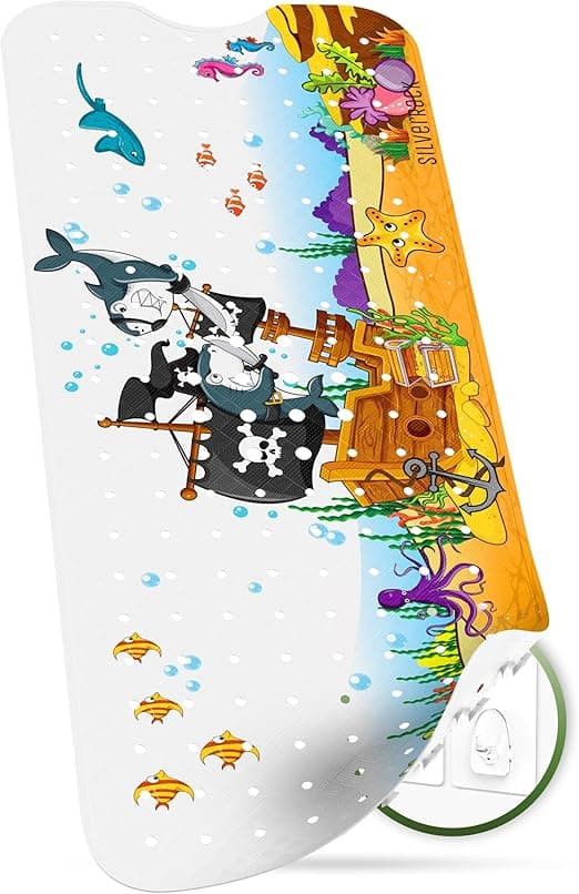 Detalle de SilverRack - Alfombrilla antideslizante pirata para bañera 🏴☠