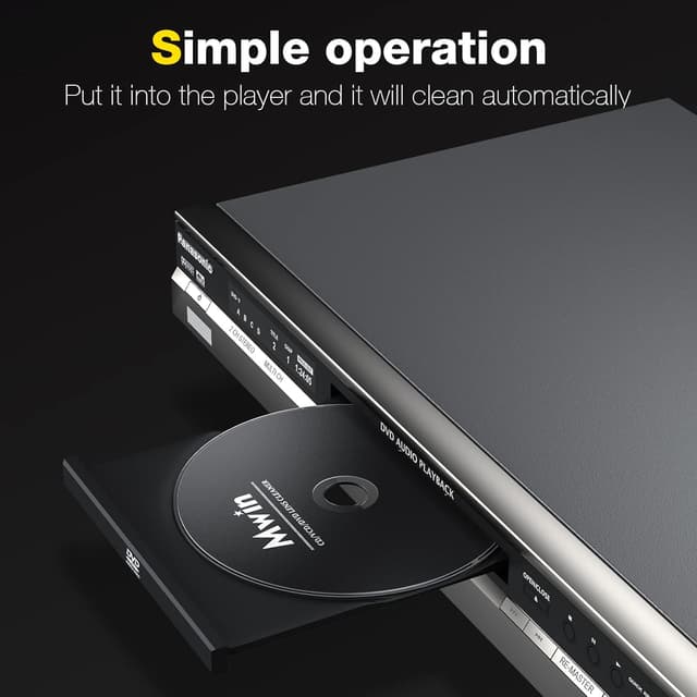 Detalle 2 de Mwin CD Cleaner Disc for CD/VCD/DVD Players with Microfibre Cloth