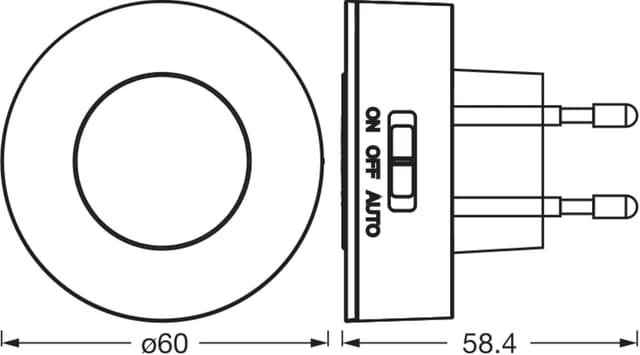 Detalle de OSRAM Lunetta Backlight Ellipse Weiß – mobile Leuchte mit Bewegungsmelder und Nachtlicht