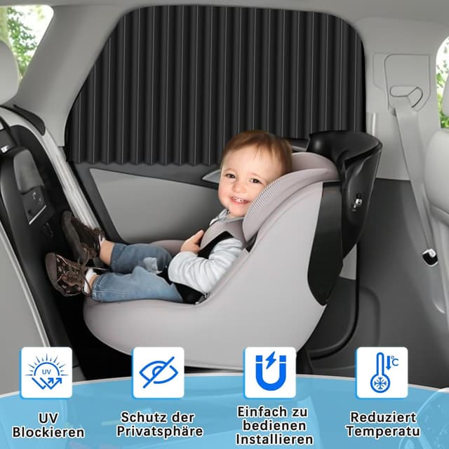 Thumbnail 4 de XCBYT Sonnenschutz fürs Auto Vorhang Magnetisch