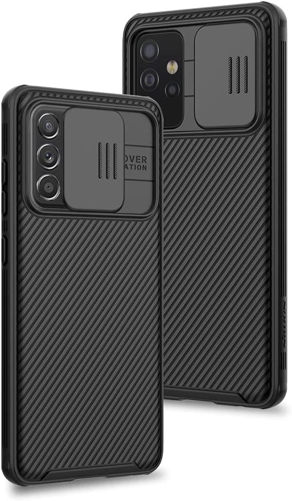 Detalle de XTCASE Coque pour Samsung Galaxy A52 / A52s avec cache objectif coulissant – protection caméra, noir