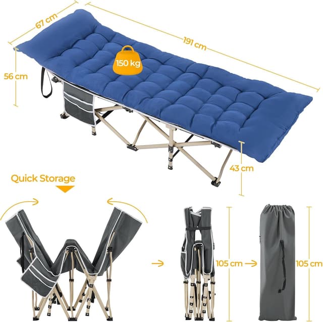 Thumbnail 2 de Yaheetech Cama de Campamento Plegable 150 kg