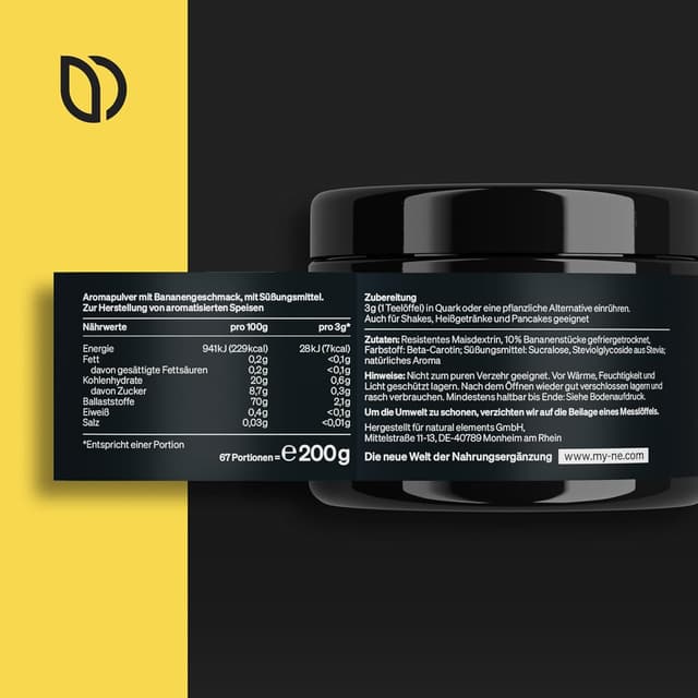 Thumbnail 1 de SoTasty Geschmackspulver Fruity Banana 200 g