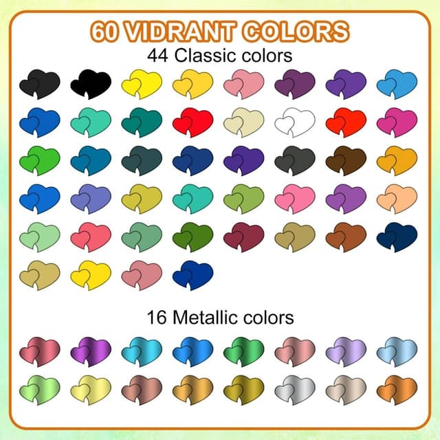 Thumbnail 1 de Bonala 60 Colours Dual Tip Acrylic Paint Pens Set