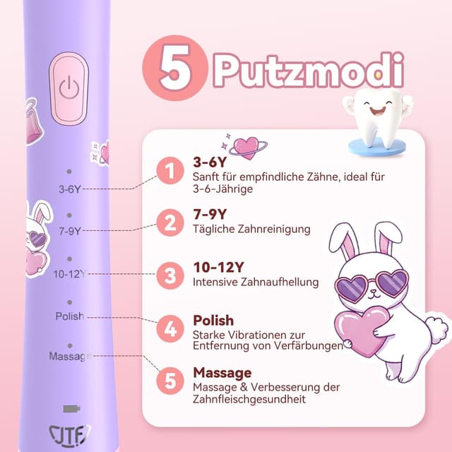 Thumbnail 1 de JTF Spazzolino Elettrico Bambini 3-12 Anni