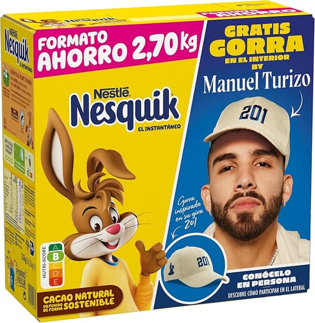 Detalle de Nesquik NESTLÉ Cacao Soluble Instantáneo 2.7kg 🍫 Estuche