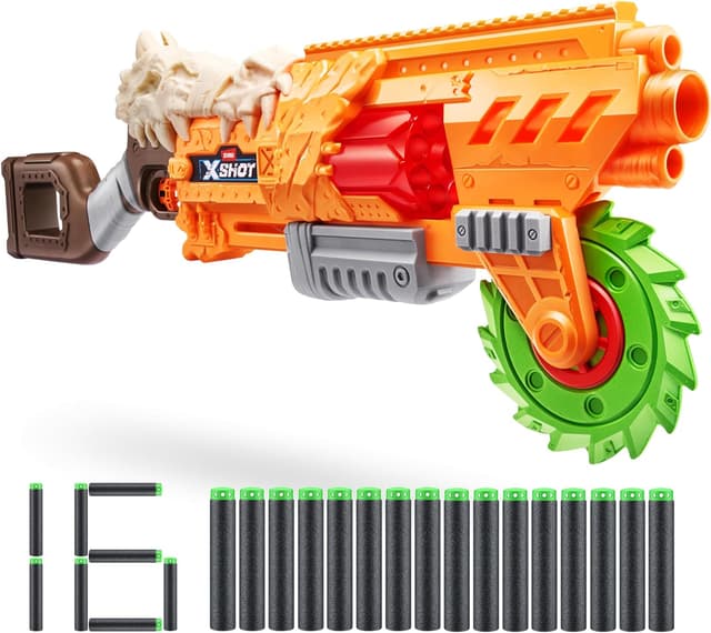 Detalle de XSHOT Insanity HorrorFire Doomsday Blaster von Zuru mit 16 Darts und Air Pocket Technology