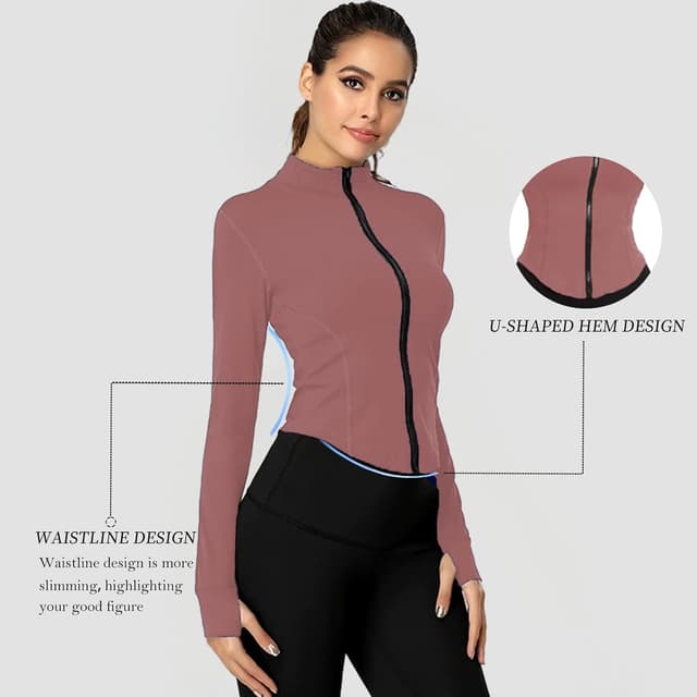 Detalle 2 de XDSP Damen Laufjacke Sportjacke Langarm