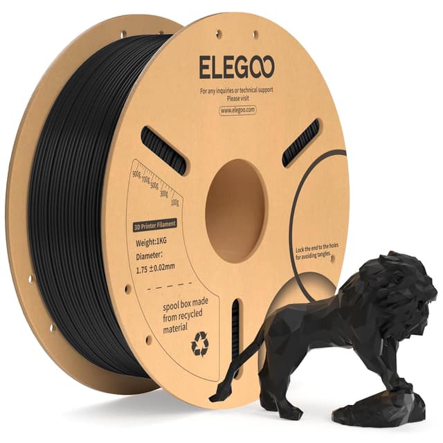 Detalle de ELEGOO PLA+ Filament 1.75mm Black 1kg