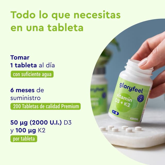 Thumbnail 1 de K2VITAL® Vitamina D3 y K2 2000 UI - Salud Ósea 💪