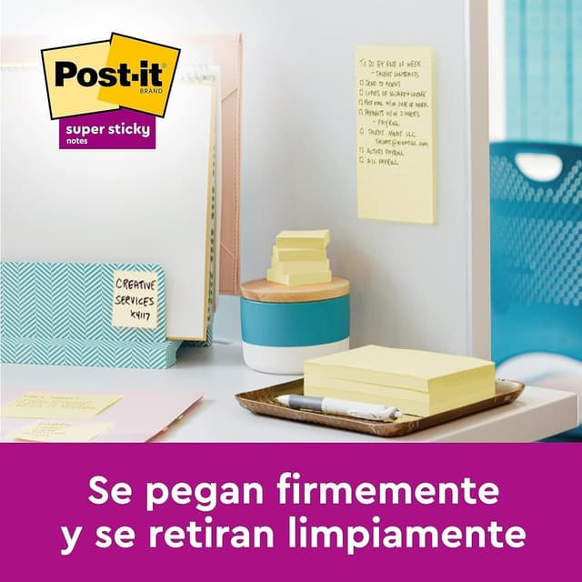 Thumbnail 2 de Post-it Super Sticky Notas Canary 76x76 mm