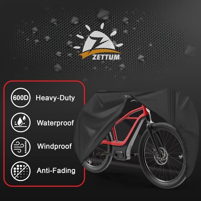 Detalle de Zettum 600D PU Bike Cover for 1 Bike